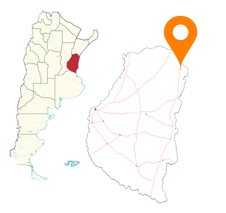 Mapa Entre Ríos de Jugos Exquicitrus